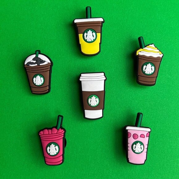Accessories - Starbucks Crocs Shoe Charms Set of 6 - jibbitz Charms Coffee Lovers
